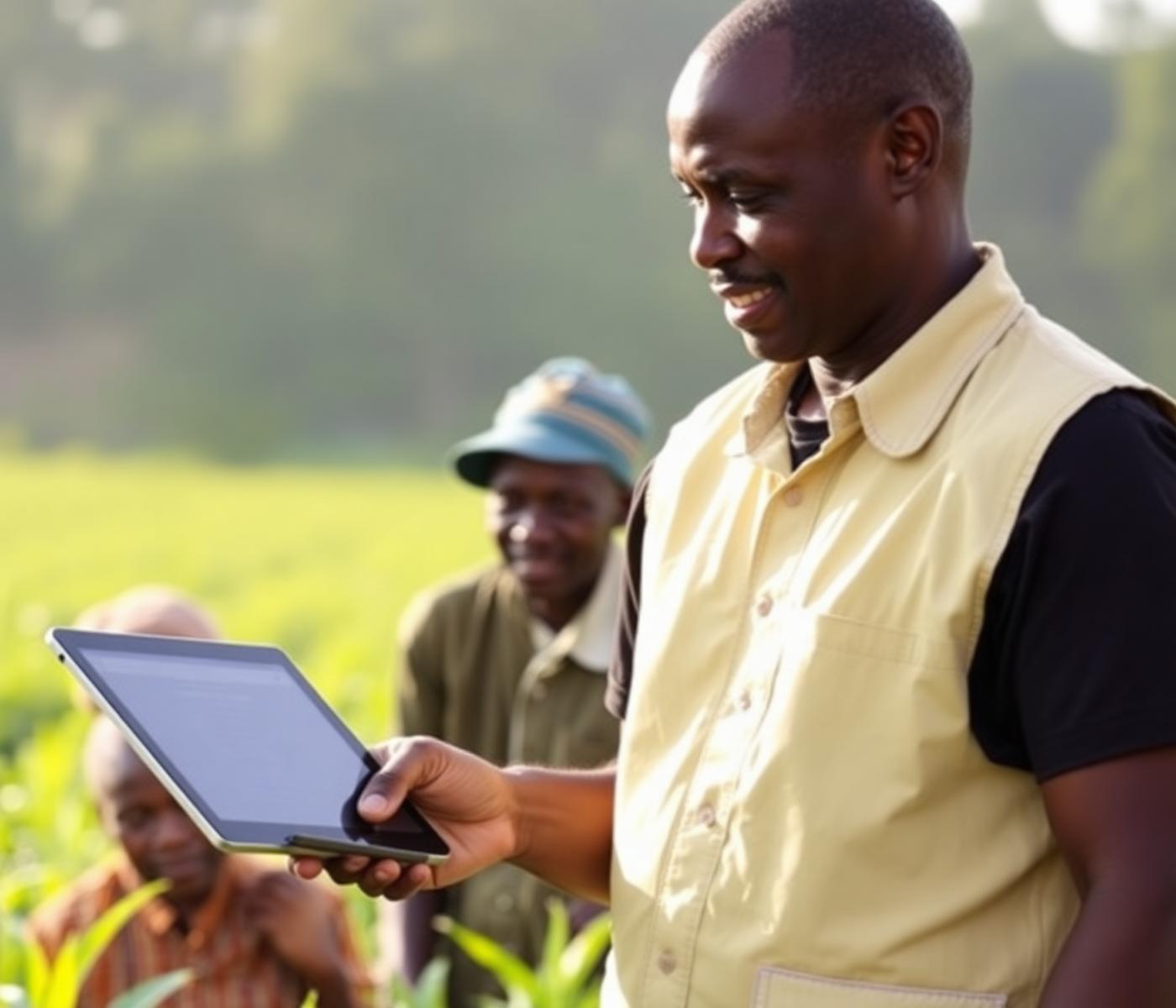 Agronomist providing technical support to farmers